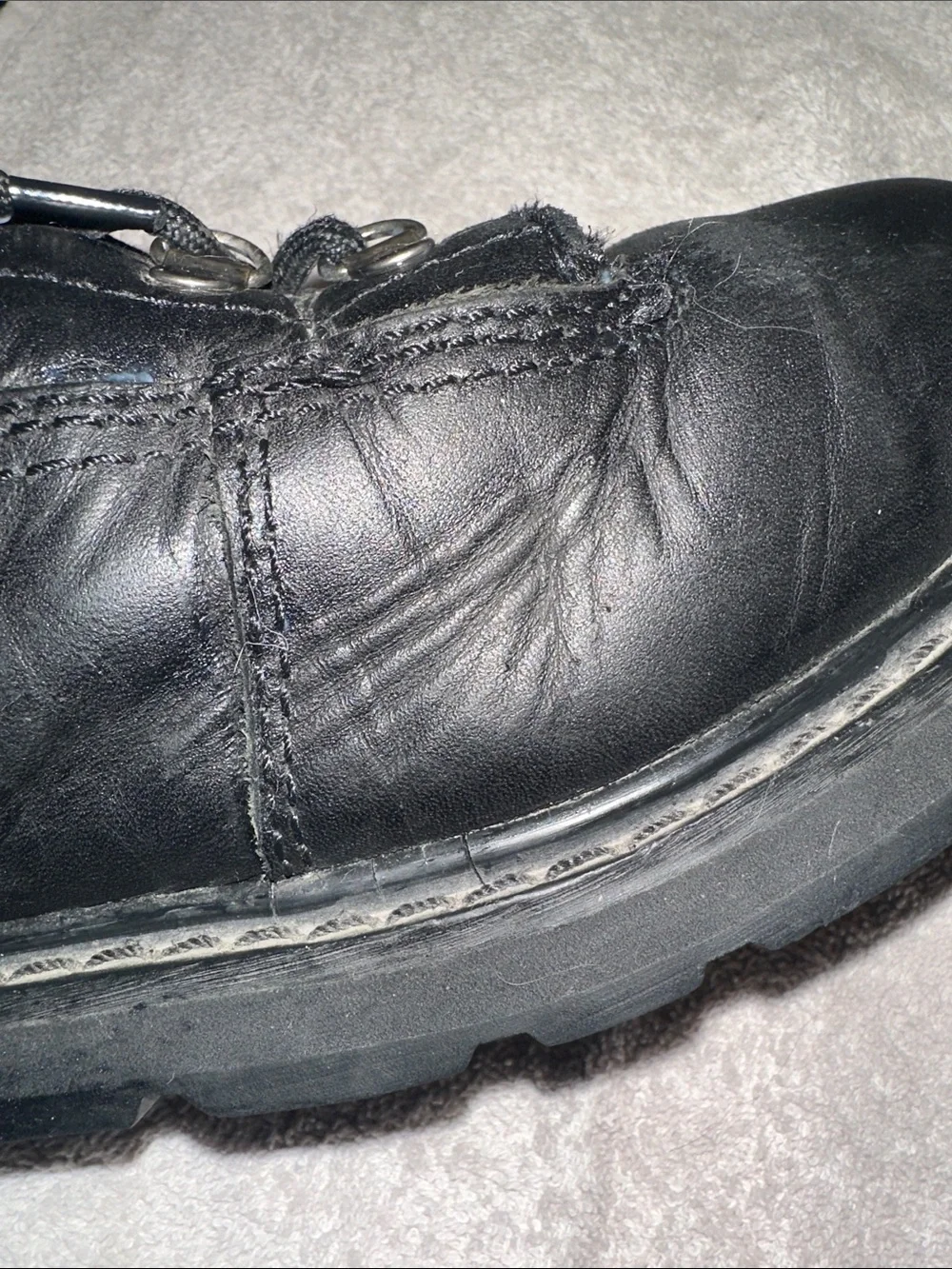Harley-Davidson Black Leather Steel Toe Boots
